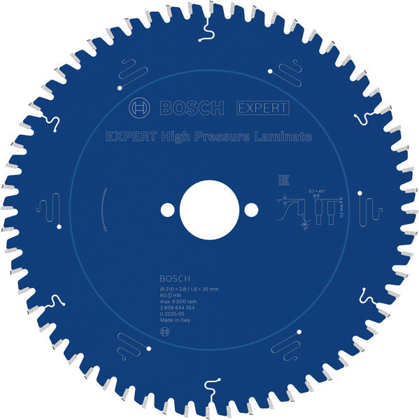 Produktbild von EXPERT High Pressure Laminate Kreissägeblatt, 210x2,8/1,8x30 mm, Z60