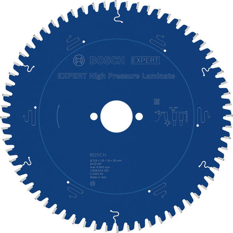 Produktbild von EXPERT High Pressure Laminate Kreissägeblatt, 216x2,8/1,8x30 mm, Z64