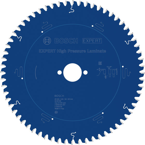 Produktbild von EXPERT High Pressure Laminate Kreissägeblatt, 235x2,8/1,8x30 mm, Z64