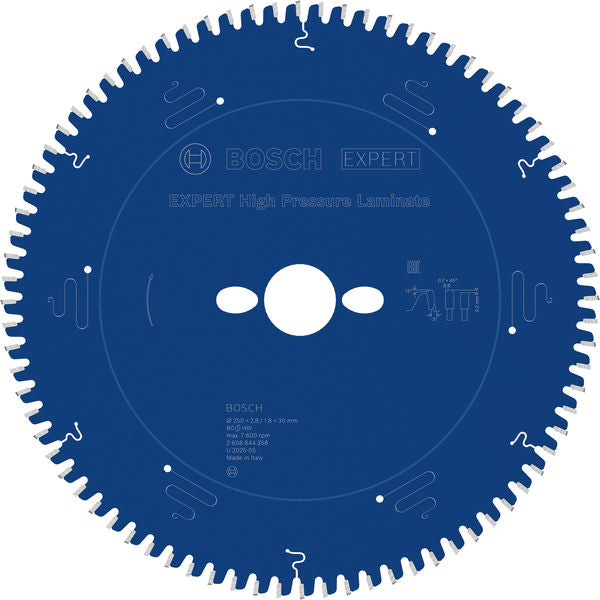 Produktbild von EXPERT High Pressure Laminate Kreissägeblatt, 250x2,8/1,8x30 mm, Z80