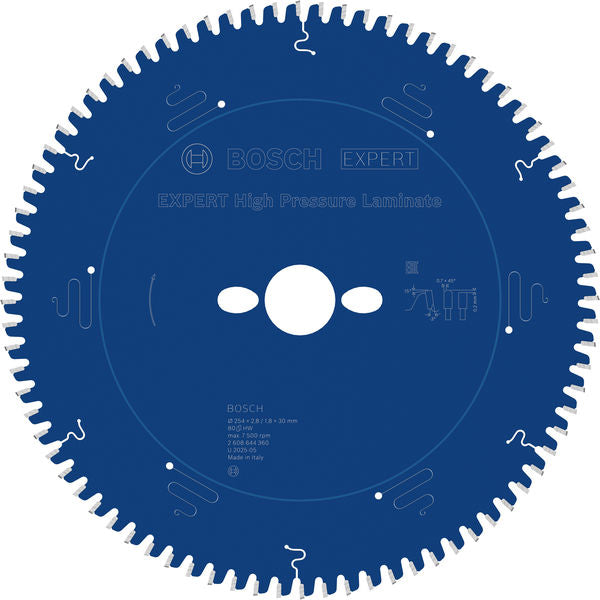 Produktbild von EXPERT High Pressure Laminate Kreissägeblatt, 254x2,8/1,8x30 mm, Z80