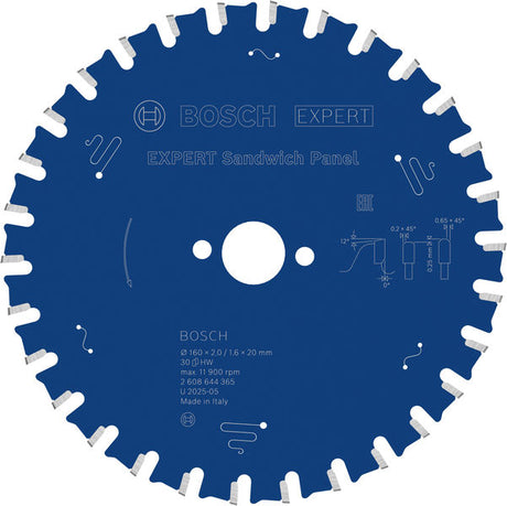 Produktbild von EXPERT Sandwich Panel Kreissägeblatt, 160x2/1,6x20 mm, Z30