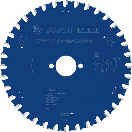 Produktbild von EXPERT Sandwich Panel Kreissägeblatt, 190x2/1,6x30 mm, Z36