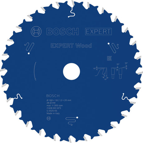 Produktbild von Kreissägeblatt EXPERT Wood 168 x 1,8/1,2 x 20 mm Z28
