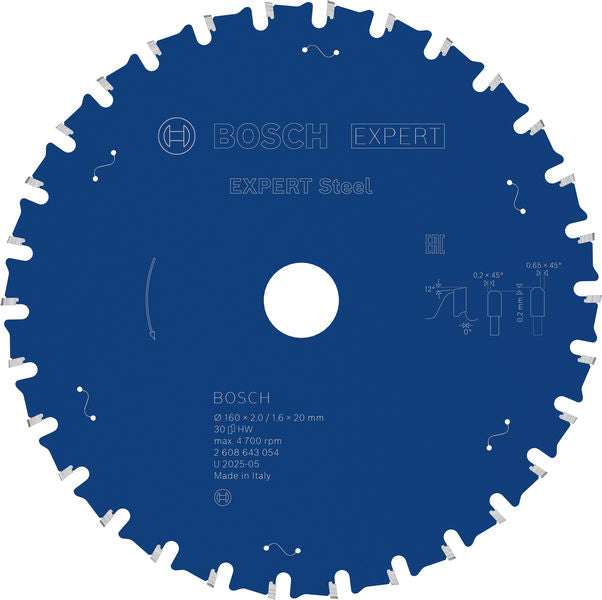 Produktbild von Kreissägeblatt EXPERT Steel 160 x 2,0/1,6 x 20 mm Z30