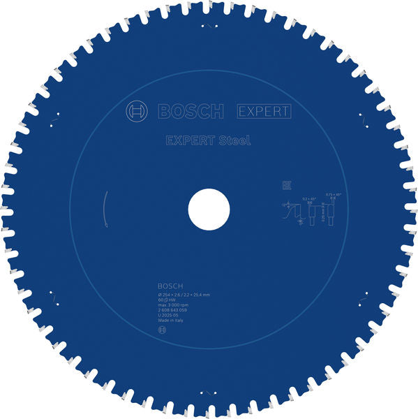 Produktbild von Kreissägeblatt EXPERT Steel 254 x 2,6/2,2 x 25,4 mm Z60