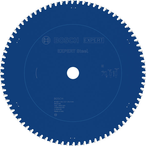 Produktbild von Kreissägeblatt EXPERT Steel 305 x 2,6/2,2 x 25,4 mm Z80