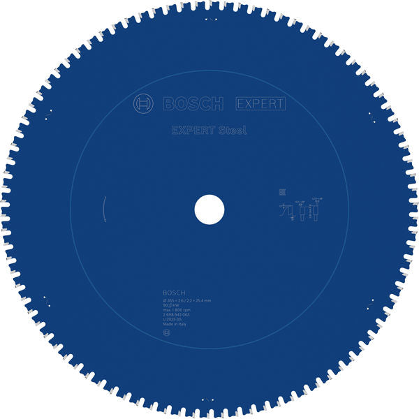 Produktbild von Kreissägeblatt EXPERT Steel 355 x 2,6/2,2 x 25,4 mm Z90