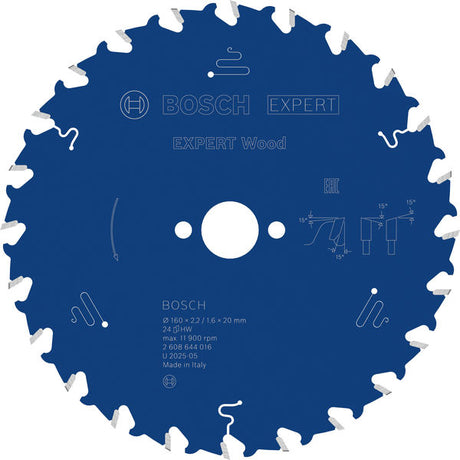 Produktbild von Kreissägeblatt EXPERT Wood 160 x 2,2/1,6 x 20 mm Z24