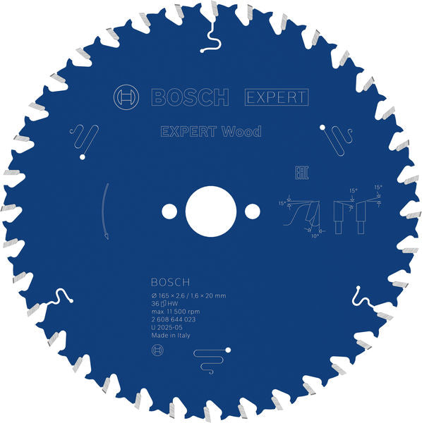 Produktbild von Kreissägeblatt EXPERT Wood 165 x 2,6/1,6 x 20 mm Z36
