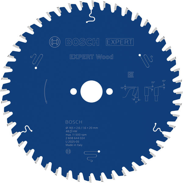 Produktbild von Kreissägeblatt EXPERT Wood 165 x 2,6/1,6 x 20 mm Z48