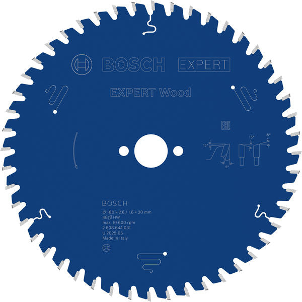 Produktbild von Kreissägeblatt EXPERT Wood 180 x 2,6/1,6 x 20 mm Z48