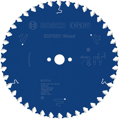 Produktbild von Kreissägeblatt EXPERT Wood 184 x 2,6/1,6 x 16 mm Z40