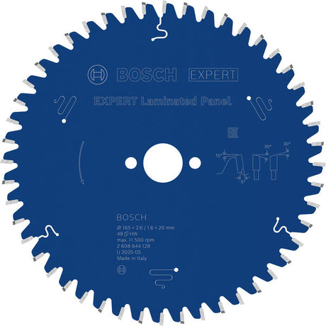 Produktbild von EXPERT Laminated Panel Kreissägeblatt, 165x2,6/1,6x20 mm, Z48