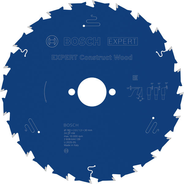 Produktbild von EXPERT Construct Wood Kreissägeblatt, 190x2/1,3x30 mm, Z24