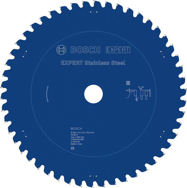 Produktbild von EXPERT Stainless Steel Kreissägeblatt, 255x2,5/2,2x25,4 mm, Z50