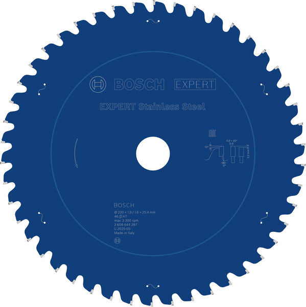 Produktbild von EXPERT Stainless Steel Kreissägeblatt, 230x1,9/1,6x25,4 mm, Z46