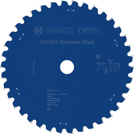 Produktbild von EXPERT Stainless Steel Kreissägeblatt, 192x1,9/1,6x20 mm, Z38