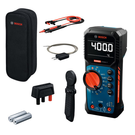 Produktbild von Bosch Expert Digitalmultimeter-Set EXDM600-17 mit Zubehör & Tasche
