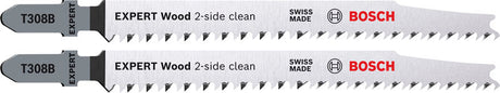 Produktbild von EXPERT Wood 2-side clean T308B Stichsägeblatt, 2-tlg.