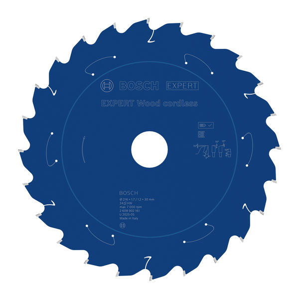 Produktbild von EXPERT Wood Kreissägeblatt, 216x1,7x30 mm, Z24, Zahnwinkel 5°