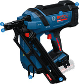 Akku-Nagler EXNH18V-90MD von Bosch mit abgewinkeltem Magazin.