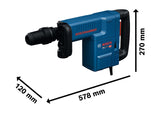 Bosch GSH11EV Abbruchhammer SDS max mit Abmessungen.