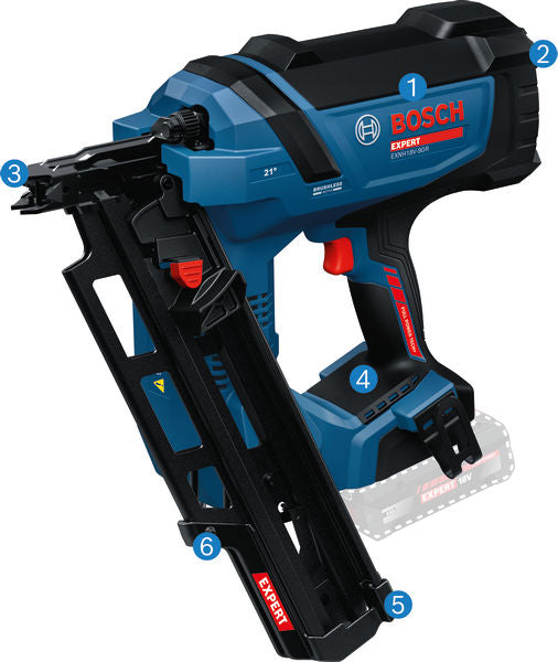 Bosch EXNH18V-90R Akku-Holznagler für fachgerechte Befestigung.
