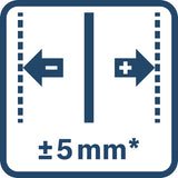 Seitliche Genauigkeit 5 mm