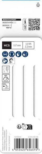 Bosch EXPERT Wood 2-seitig saubere T308BOP Stichsägeblätter, 117 mm.
