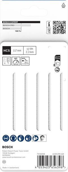 Bosch EXPERT Wood 2-seitig sauberes T308BOP Stichsägeblätter-Paket.