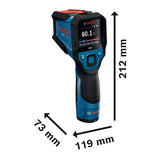 Bosch GIS12V-700-14 Wärmemelder mit Abmessungen.