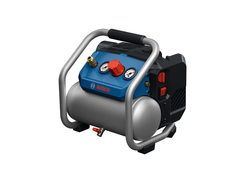 Bosch GKO18V-51 Luftkompressor mit Kontrollmanometern.