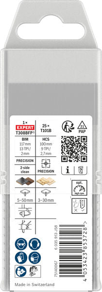 Bosch EXPERT T308BFP und T101B Stichsägeblätter, 26er-Pack.