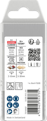 Bosch Stichsägeblätter T101BR und EXPERT T128BHM für Laminat.