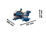 Bosch GCM305-216S Gehrungssäge mit kompakten Abmessungen.