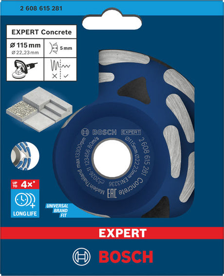 Bosch EXPERT Diamant-Schleifkopf für Beton, geeignet für Winkelschleifer.