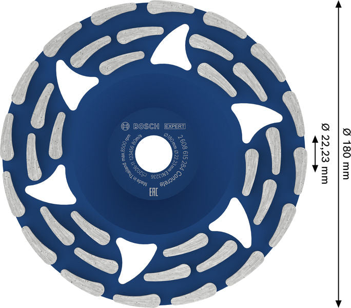 Bosch EXPERT Diamant-Schleifkopf für Beton 180 mm.