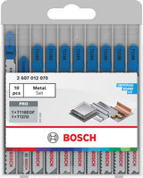 Bosch Metallstichsägeblatt-Set, 10-teilig, zum Schneiden von Metall.
