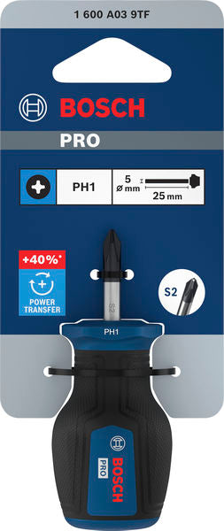 Stubby Schraubendreher PH1 x 25 mm PRO