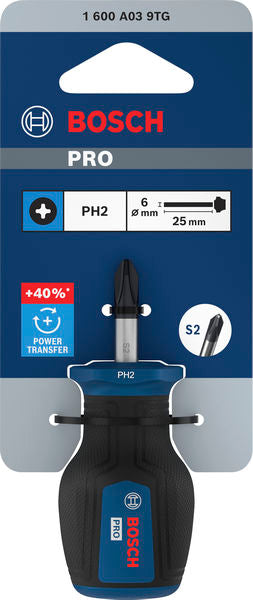 Stubby Schraubendreher PH2 x 25 mm PRO