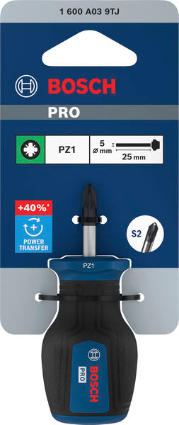 Stubby Schraubendreher PZ1 x 25 mm PRO