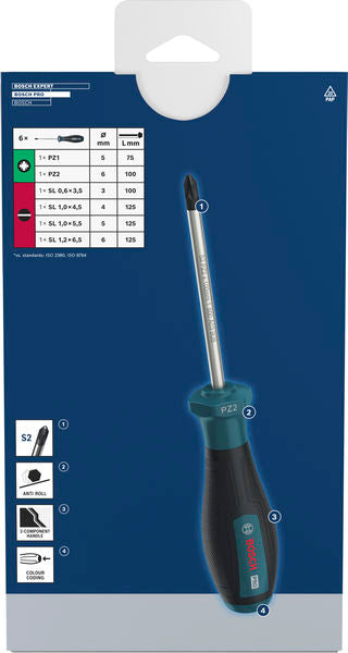 Schraubendreher-Set PZ/SL PRO (6-teilig)