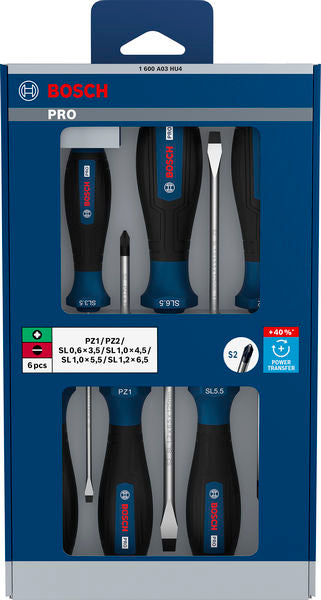 Schraubendreher-Set PZ/SL PRO (6-teilig)