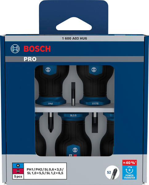 Stubby Schraubendreher-Set PH/SL PRO (5-teilig)