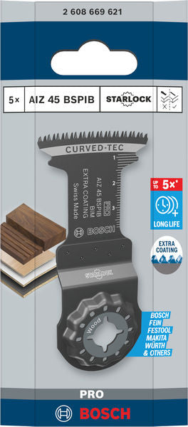 Tauchsägeblatt 45 x 45 mm AIZ 45 BSPIB PRO (5-teilig)