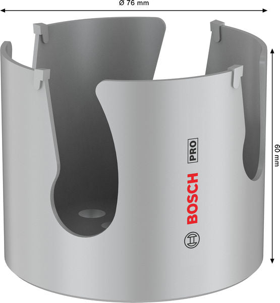 Gewinde-Lochsäge Ø 76 x 60 x 65 mm Construction Material PRO