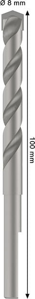 Vorbohrer für Lochsägen Ø 8 x 60 x 100 mm Construction Material TCT PRO