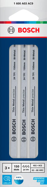 Metallbügel-Sägeblatt 150 mm 24Z TPI PRO (3-teilig)
