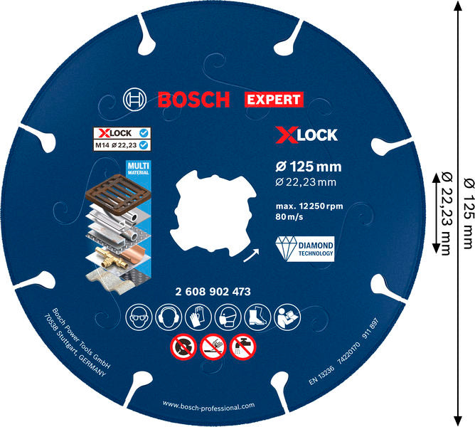 Diamant-Trennscheibe 125 x 22,23 mm EXPERT Metal X-Lock